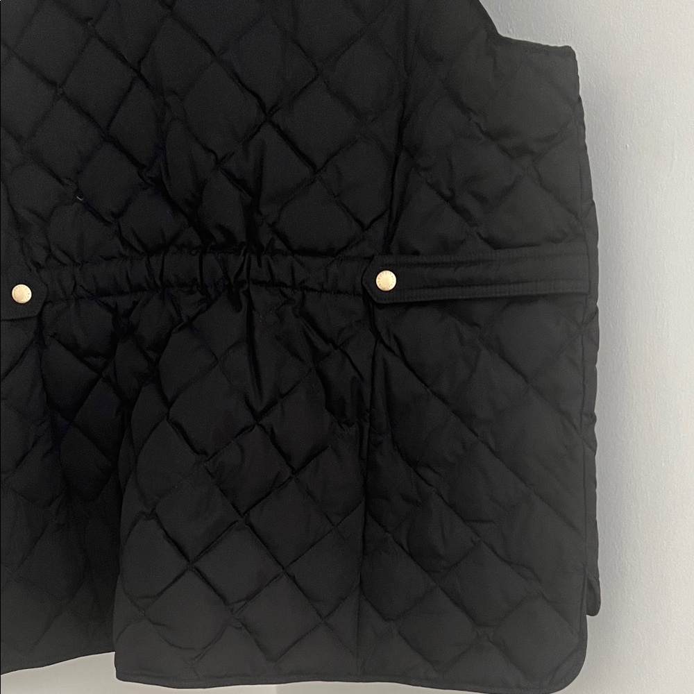 Talbots Black Vest with Gold Accents - Picture 8 of 12
